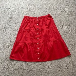 NWT mid calf orange skirt size M